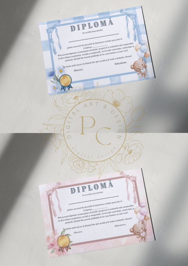 Diplomă set fetiță-băiețel